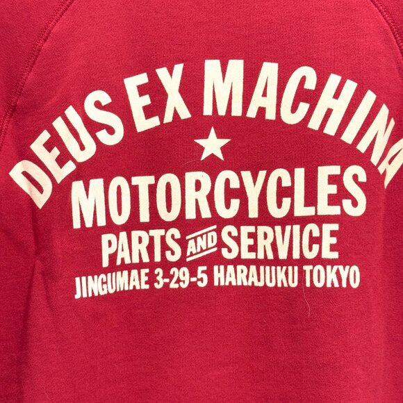 Deus Ex Machina Tokyo Address Crew Sweat - Rich Red - Small - Picture 5 of 10